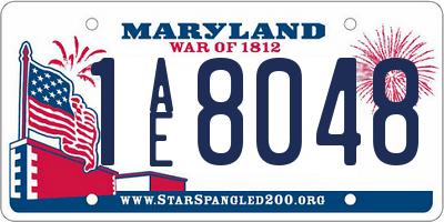 MD license plate 1AE8048
