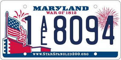 MD license plate 1AE8094