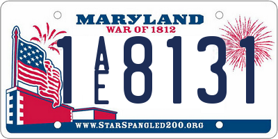 MD license plate 1AE8131