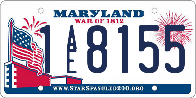 MD license plate 1AE8155