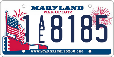 MD license plate 1AE8185