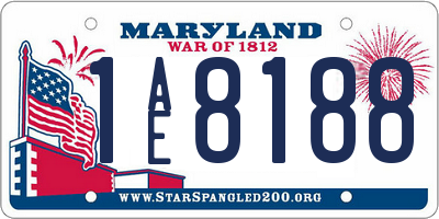 MD license plate 1AE8188