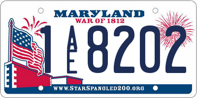 MD license plate 1AE8202