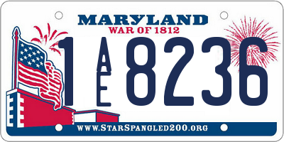 MD license plate 1AE8236