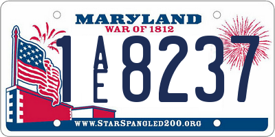 MD license plate 1AE8237