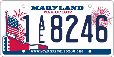 MD license plate 1AE8246