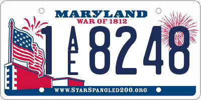 MD license plate 1AE8248