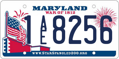 MD license plate 1AE8256