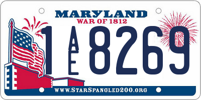 MD license plate 1AE8269