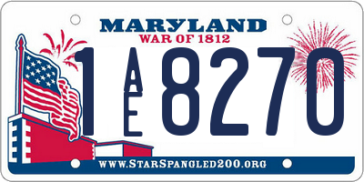 MD license plate 1AE8270