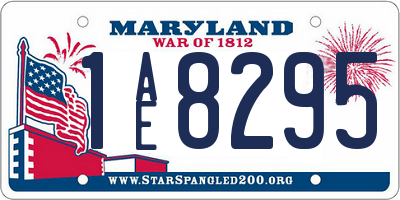 MD license plate 1AE8295