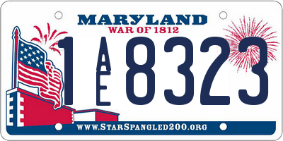 MD license plate 1AE8323