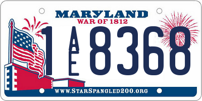 MD license plate 1AE8368