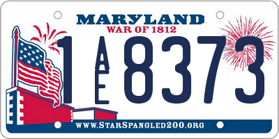 MD license plate 1AE8373