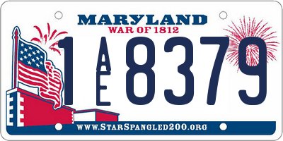 MD license plate 1AE8379