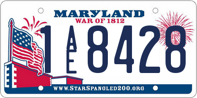 MD license plate 1AE8428