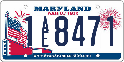 MD license plate 1AE8471