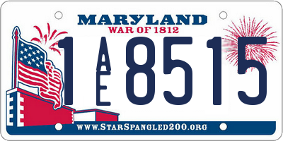 MD license plate 1AE8515