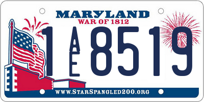 MD license plate 1AE8519