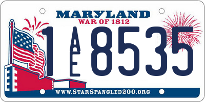 MD license plate 1AE8535