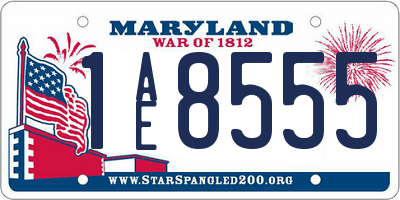 MD license plate 1AE8555
