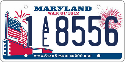 MD license plate 1AE8556