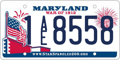 MD license plate 1AE8558