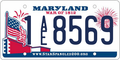MD license plate 1AE8569