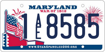 MD license plate 1AE8585