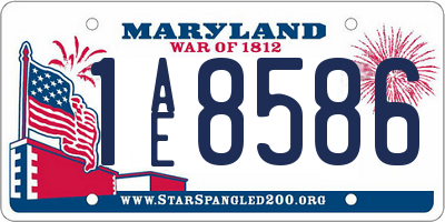 MD license plate 1AE8586