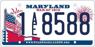 MD license plate 1AE8588