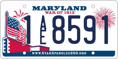 MD license plate 1AE8591
