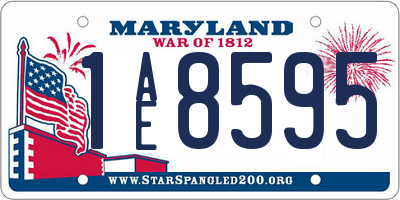 MD license plate 1AE8595