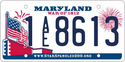 MD license plate 1AE8613