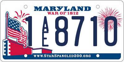 MD license plate 1AE8710