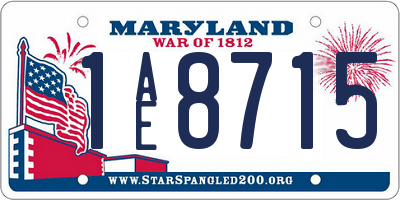 MD license plate 1AE8715