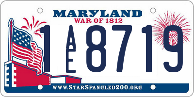 MD license plate 1AE8719