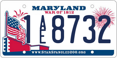 MD license plate 1AE8732