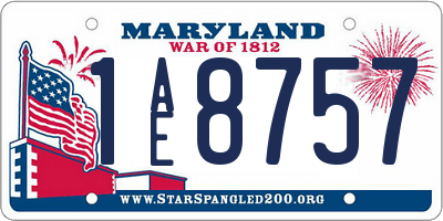 MD license plate 1AE8757