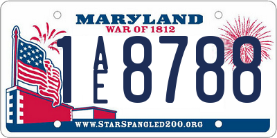 MD license plate 1AE8788