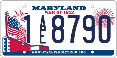 MD license plate 1AE8790