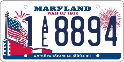 MD license plate 1AE8894
