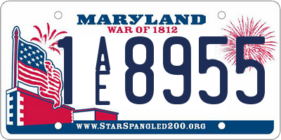 MD license plate 1AE8955