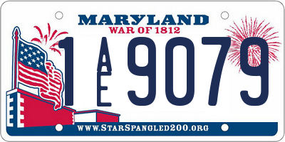 MD license plate 1AE9079