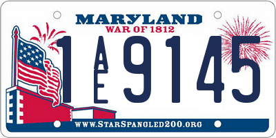 MD license plate 1AE9145