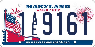 MD license plate 1AE9161