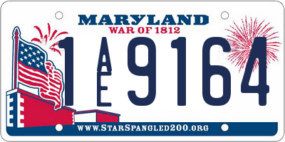 MD license plate 1AE9164
