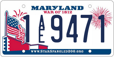 MD license plate 1AE9471