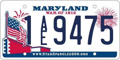 MD license plate 1AE9475