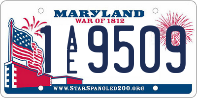 MD license plate 1AE9509